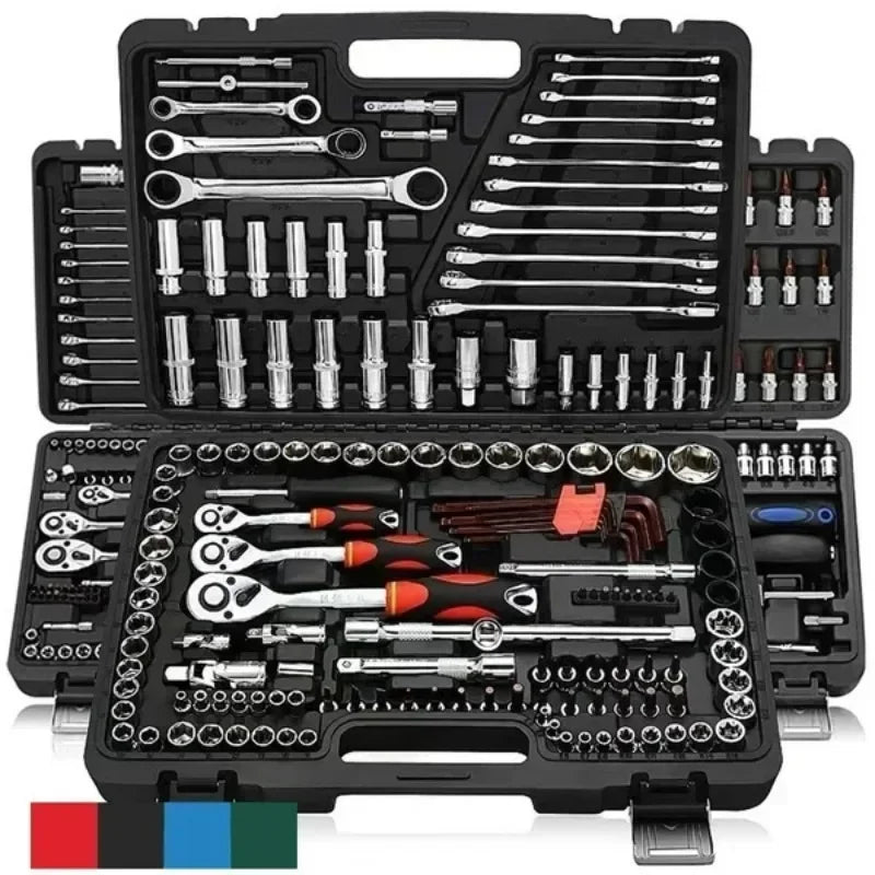 Juego de caja de herramientas para motocicleta, llave de trinquete rápida, 150/46 Uds., broca de grupo, caja de herramientas de grado Industrial, herramientas de reparación de automóviles, mantenimiento de automóviles