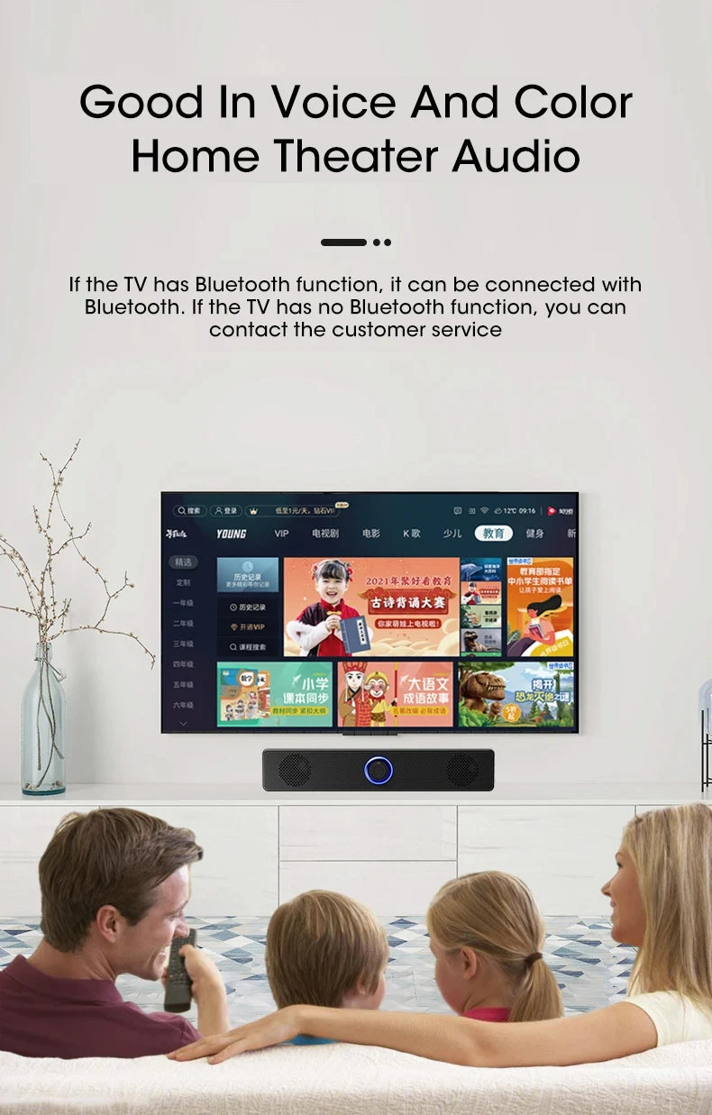 Barra de sonido para PC, Altavoz Bluetooth inalámbrico y con cable, barra de sonido alimentada por USB para TV, Pc, portátil, juegos, sistema de Audio envolvente para cine en casa