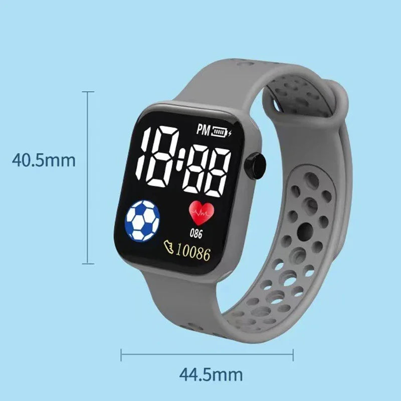 Relojes YIKAZE para niños, reloj Digital LED para niños, correa de silicona, reloj de pulsera electrónico de dibujos animados, reloj deportivo para niños y niñas, regalos