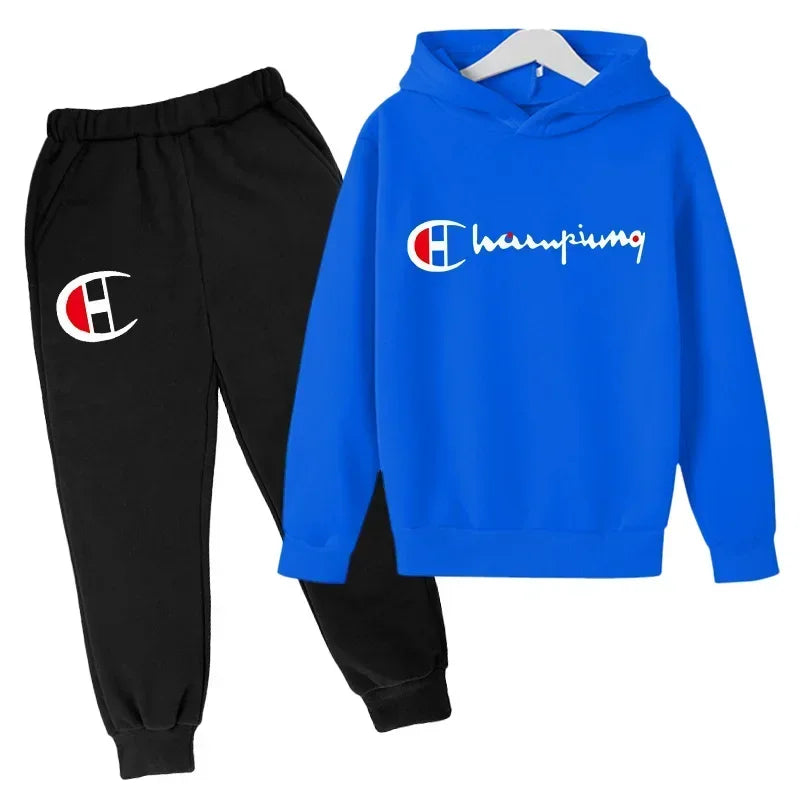 Conjunto buzo con capucha y pantalón deportivo para niños