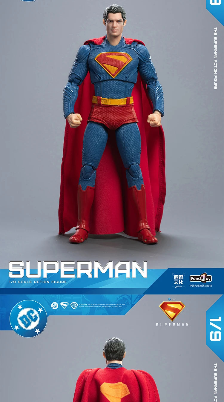 EN STOCK 2025 Fondjoy Battle figura de acción de Superman dañada David Corenswet 1/9 nueva figura de Superman junta de Pvc móvil