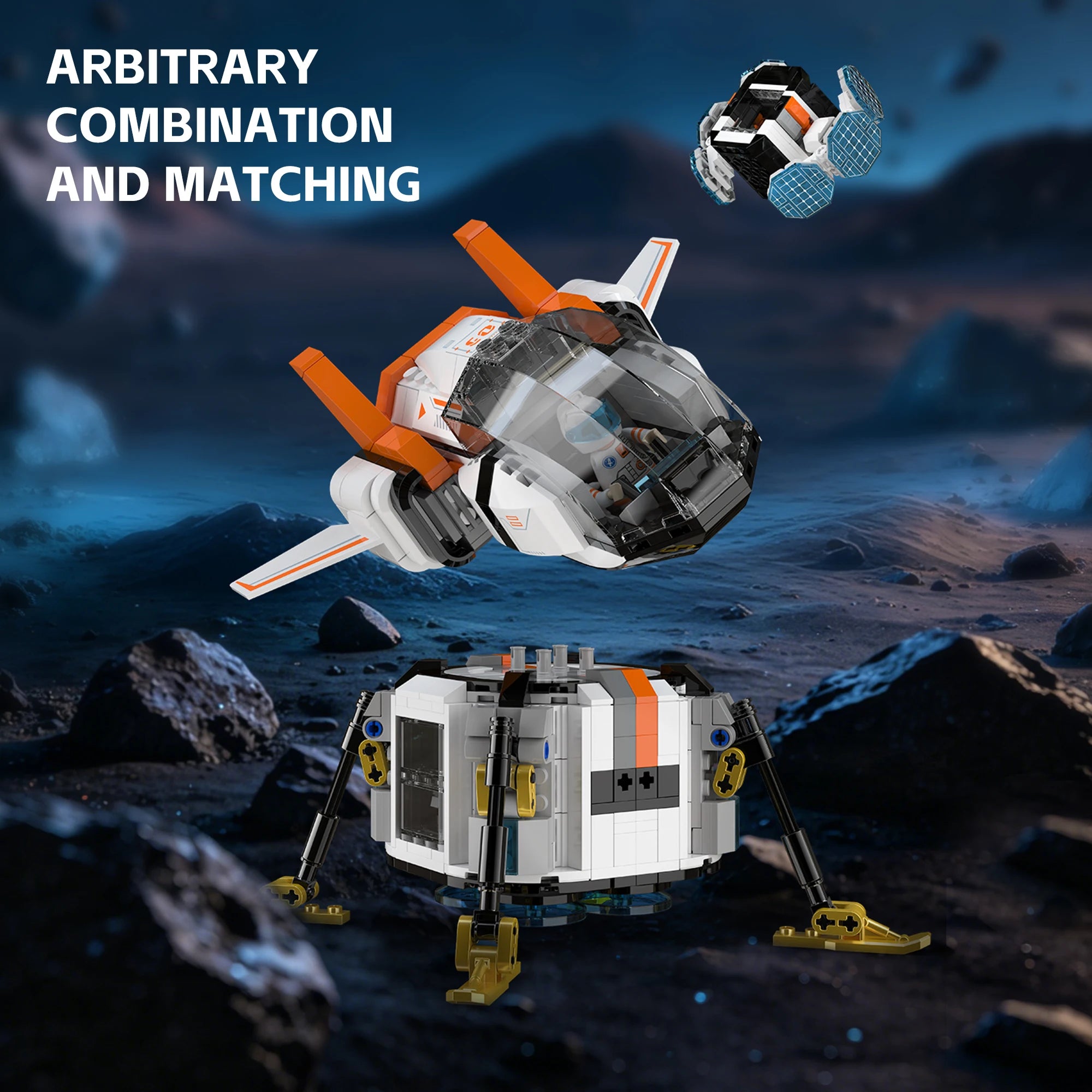 LL003 Serie Aeroespacial, Juguetes Creativos para el Hogar, Set de Bloques de Construcción de Naves Espaciales, Juguete Educativo para Niños, Regalo de Cumpleaños