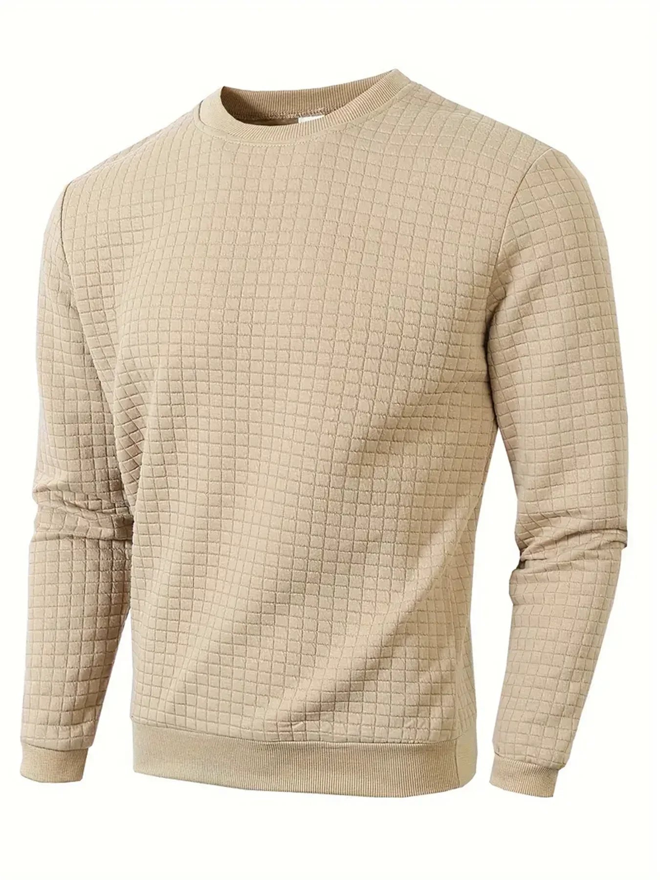 Suéter Jacquard de Cuello Redondo para Hombre - Manga Larga