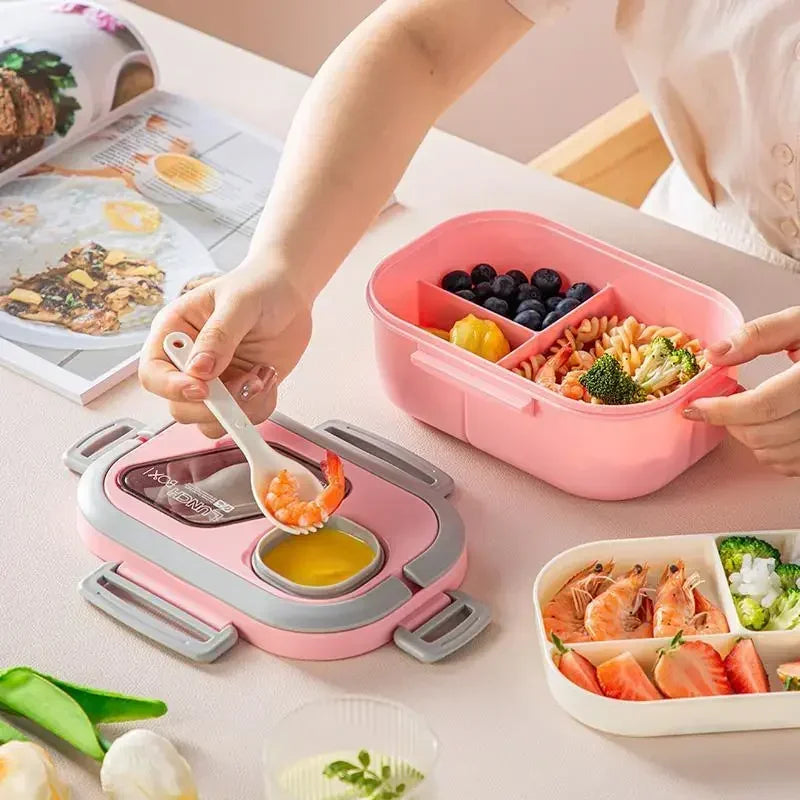 Fiambrera Bento con Compartimentos y Asa