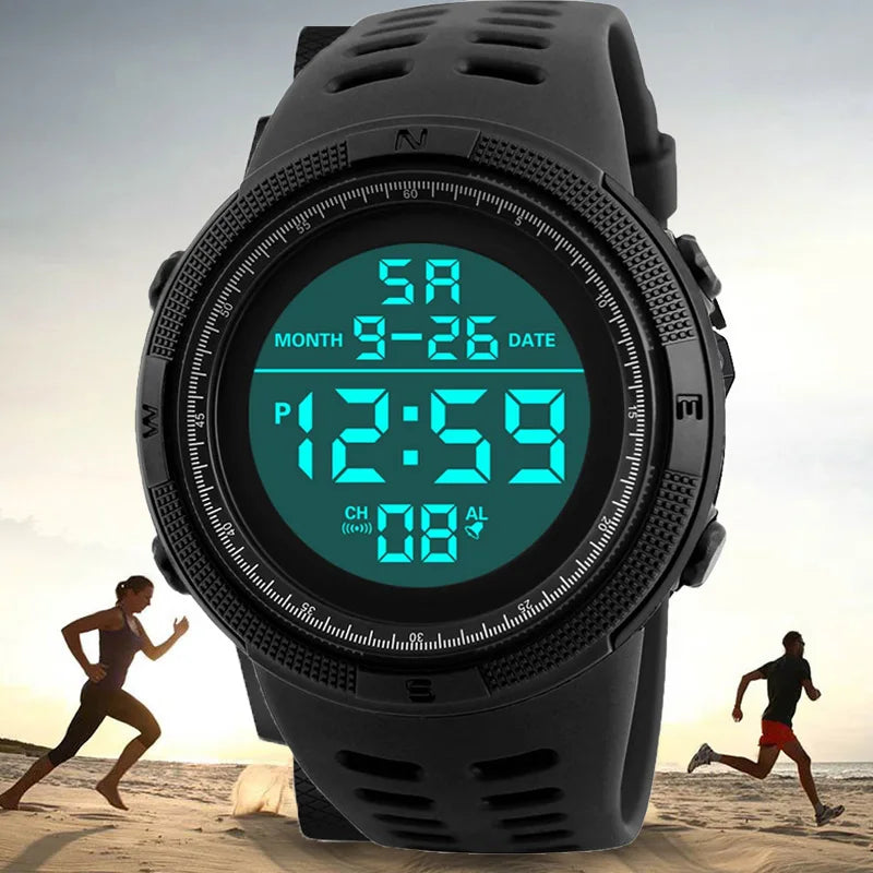 Reloj Digital para hombre, reloj de pulsera deportivo militar, relojes deportivos multifunción resistentes al agua, reloj electrónico para niños y estudiantes, regalos para hombres