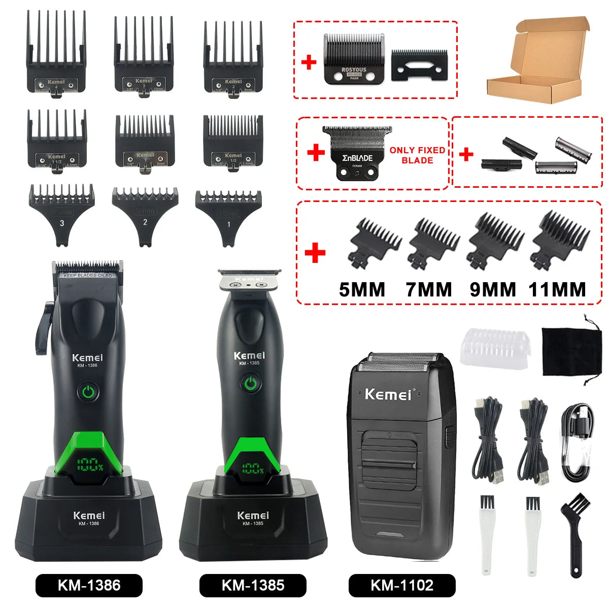 Cortadora de Pelo Profesional para Hombre, Cuchilla DLC, Motor DCM 7500 RPM
