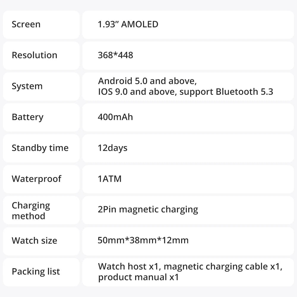 Reloj Inteligente P86 AMOLED con Gestor de Salud y Llamadas Bluetooth IP68