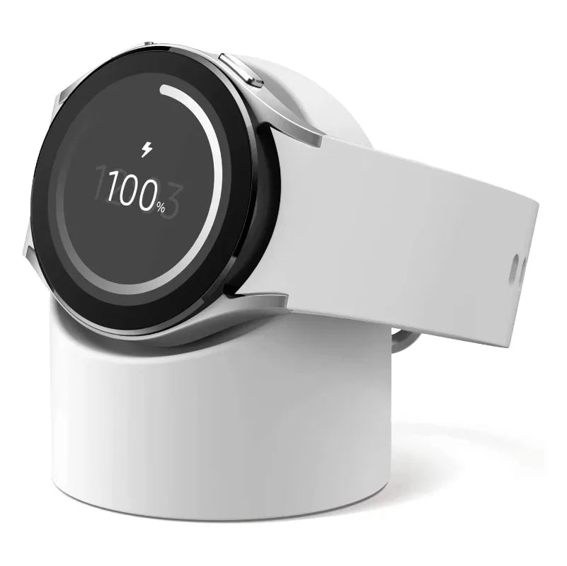 Soporte de carga de silicona Dsktop para Samsung Galaxy Watch 5, 4, 3, 40mm, 42mm, 44mm, 5 Pro, 45mm, Watch Classic, 46mm, Base de carga