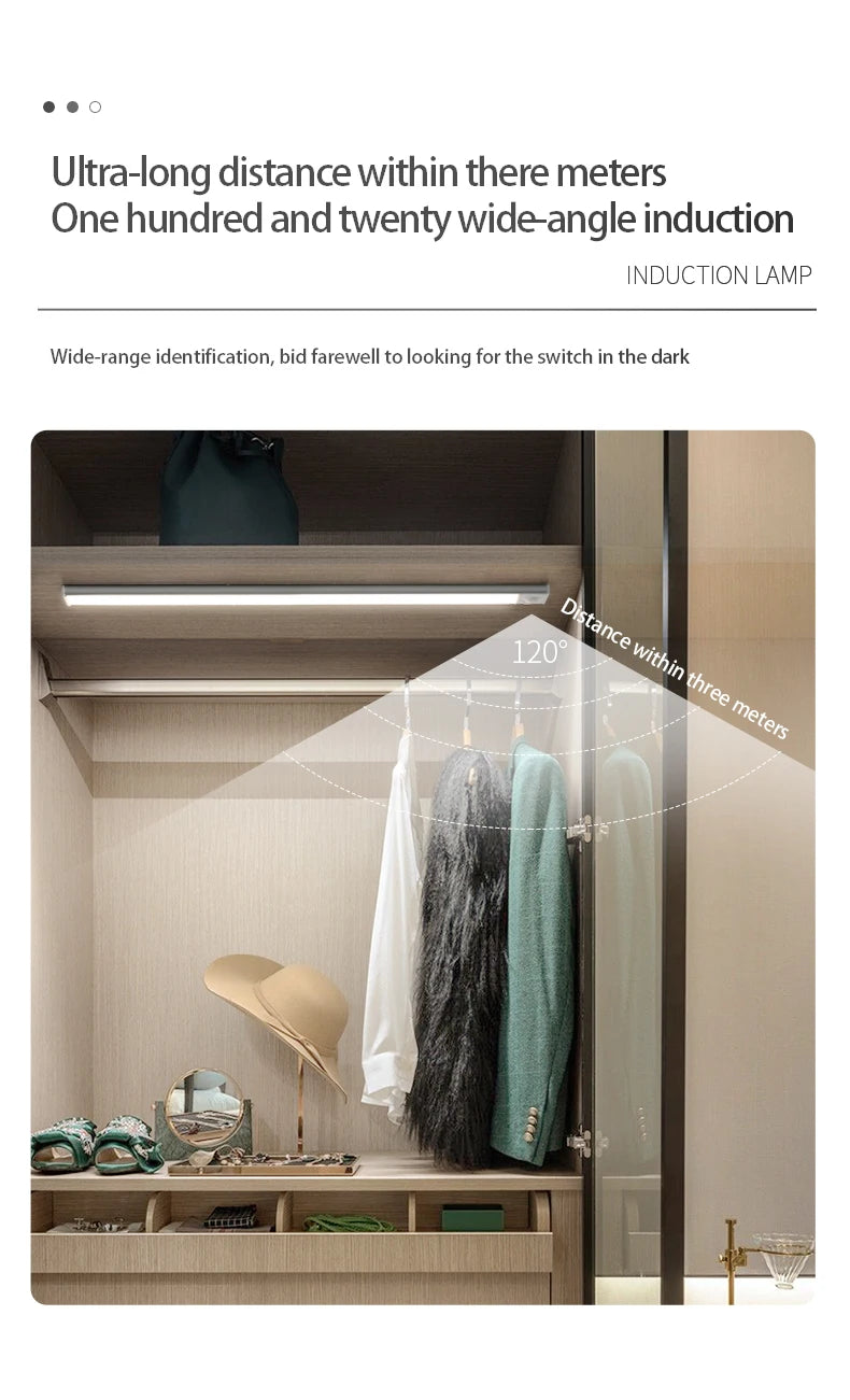 PZSUNLY Luz LED Ultrafina con Sensor para Gabinete