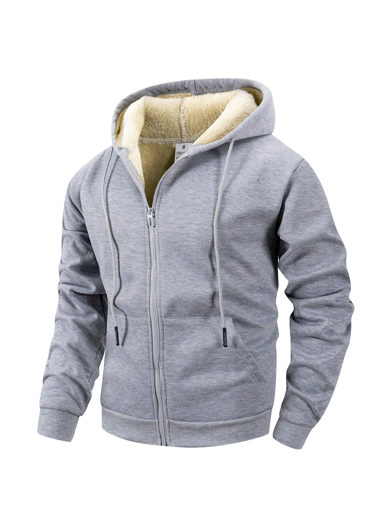 Buzo con Capucha y Cremallera de Vellón para Hombre