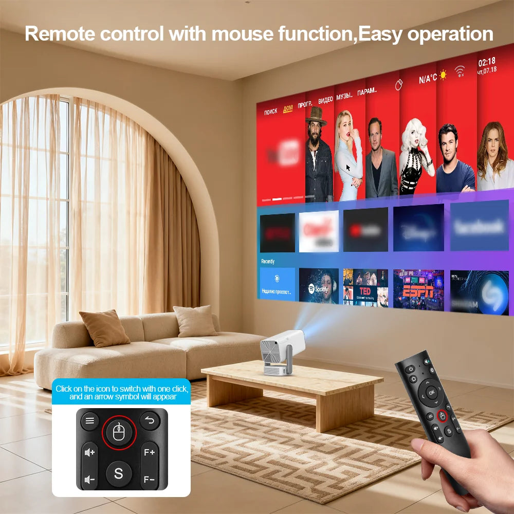 ThundeaL Nuevo Proyector 4K Full HD TD80 Pro Android WiFi 3D Home Theater TD80Pro Proyector Portátil Mini con Video 3D PK TD80W