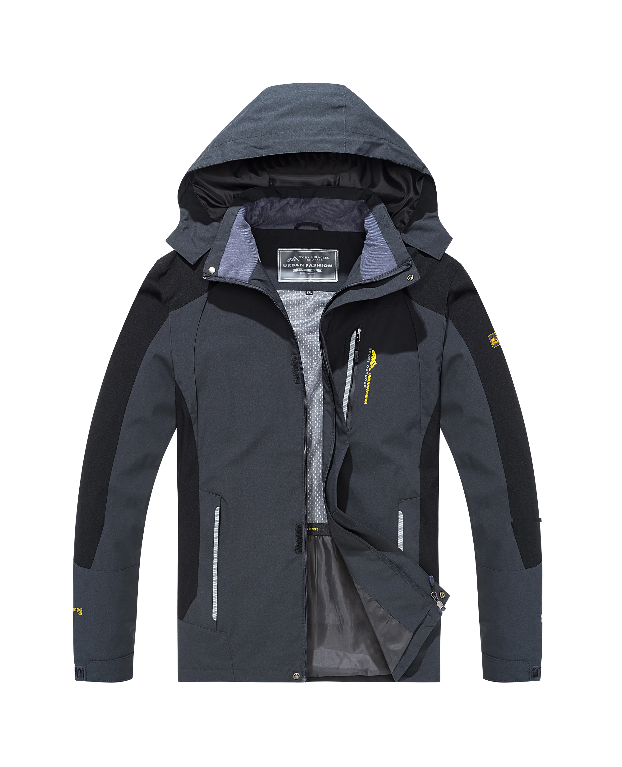 Chaqueta de Senderismo Impermeable para Hombre, Cortavientos, Outdoor