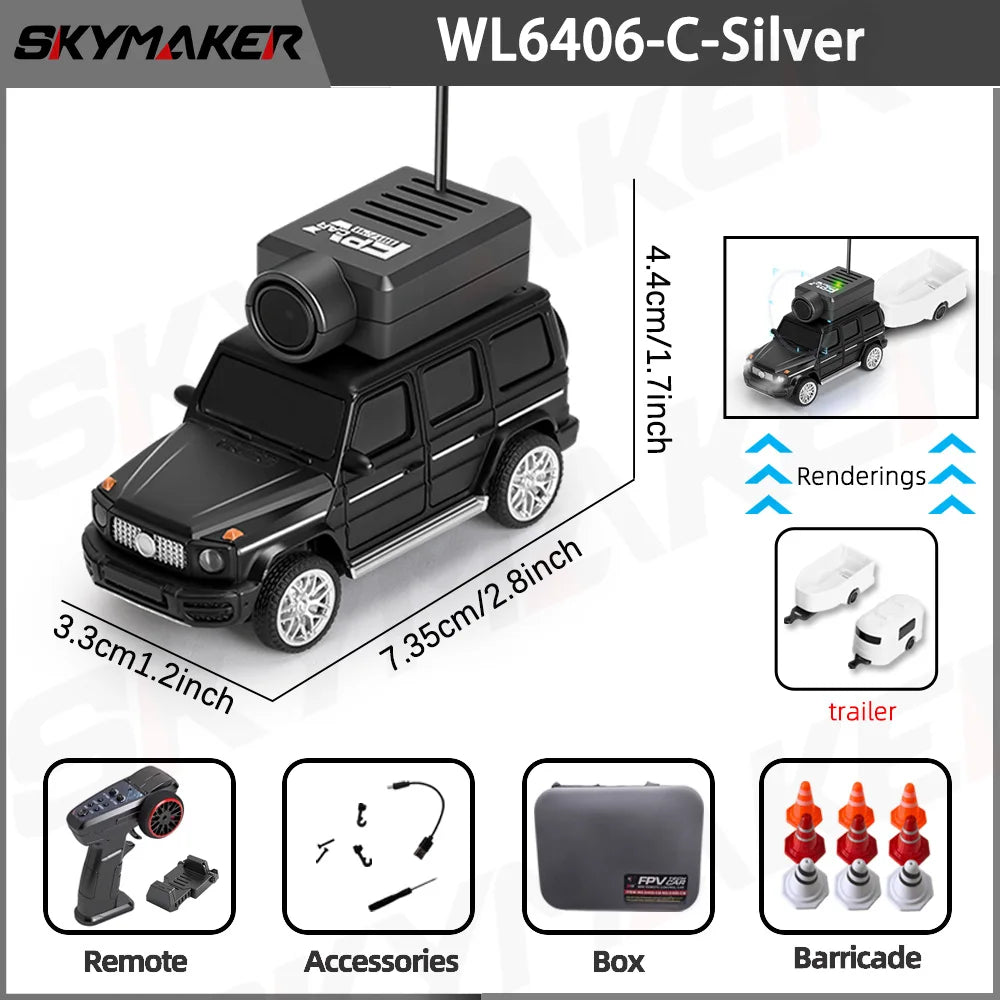 Auto RC WLtoys 1/64 Mini SUV con Cámara FPV 720P y Control por App