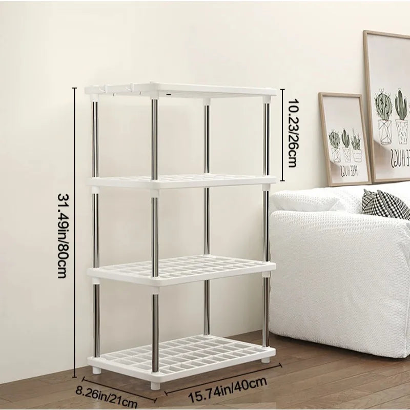 Estante organizador multinivel de plástico para sala, cocina y baño