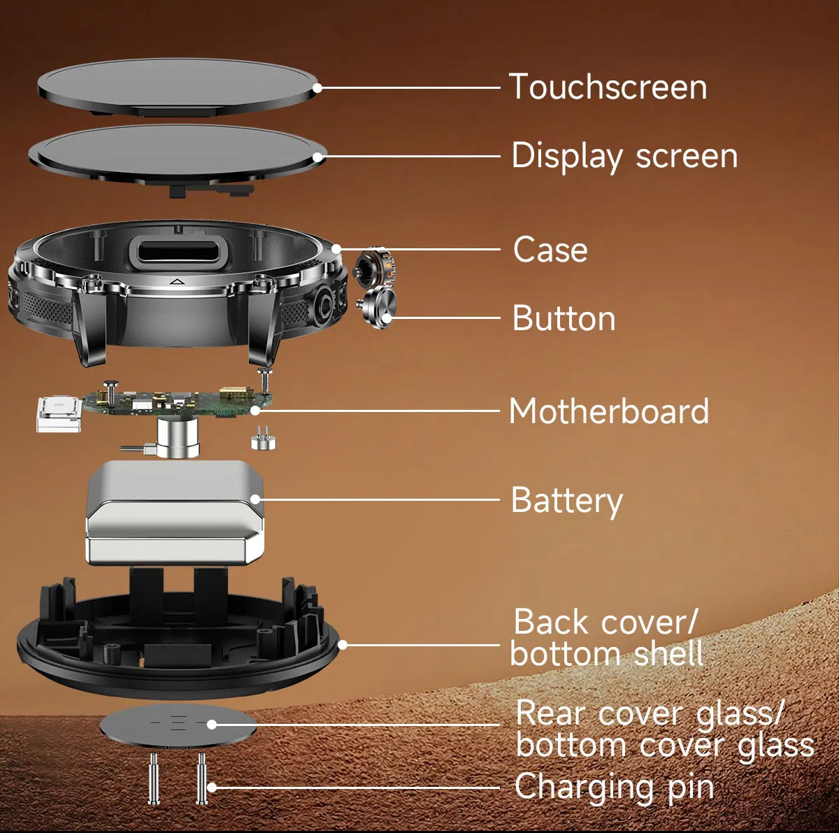 Relojes Inteligentes GPS 1400mAh AMOLED Linterna
