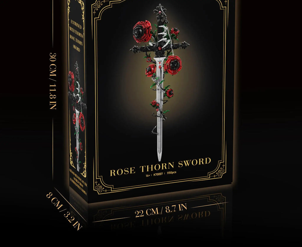 Set de Bloques de Construcción de Violín con Corona de Rosas y Cruz de la Serie Noche Gótica, Modelo MOC, Juguete de Ensamblaje, Adorno de Escritorio, Regalo de Cumpleaños