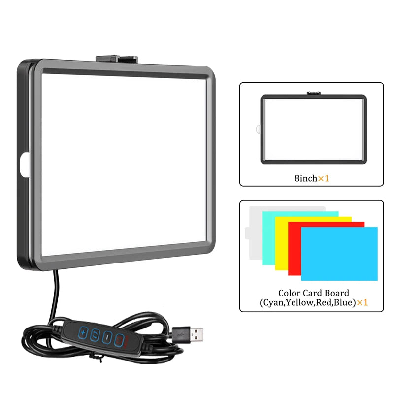 Luz LED Regulable para Video y Fotografía con Trípode 6/8"