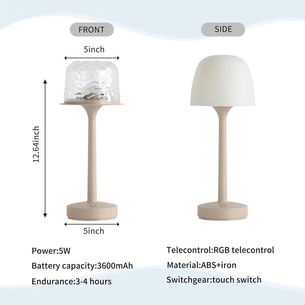 Lámpara de proyección Lámpara de mesa ondulada de agua de pie alto Proyector LED Aurora con control remoto Regalo romántico e interesante para interiores