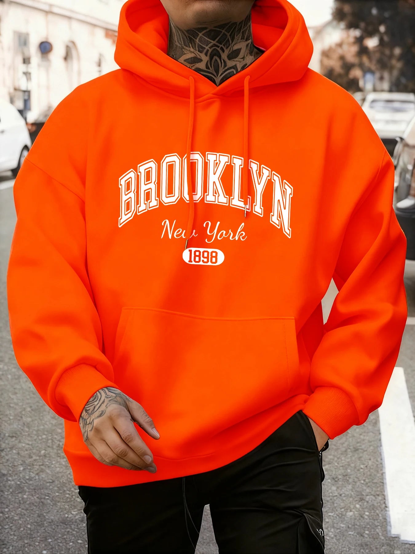 Sudadera Brooklyn New York para Hombre, Holgada, Vintage