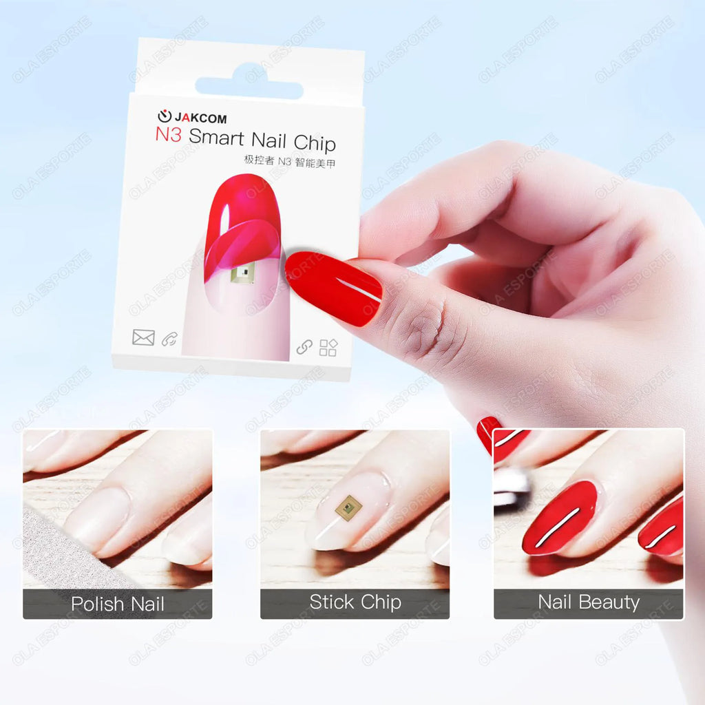 Nuevo Chip de uñas inteligente NFC, llamada Virtual SOS, función de supervisión de Fitness, dispositivo rastreador GPS, Mini rastreador, Chip inteligente para Android IOS