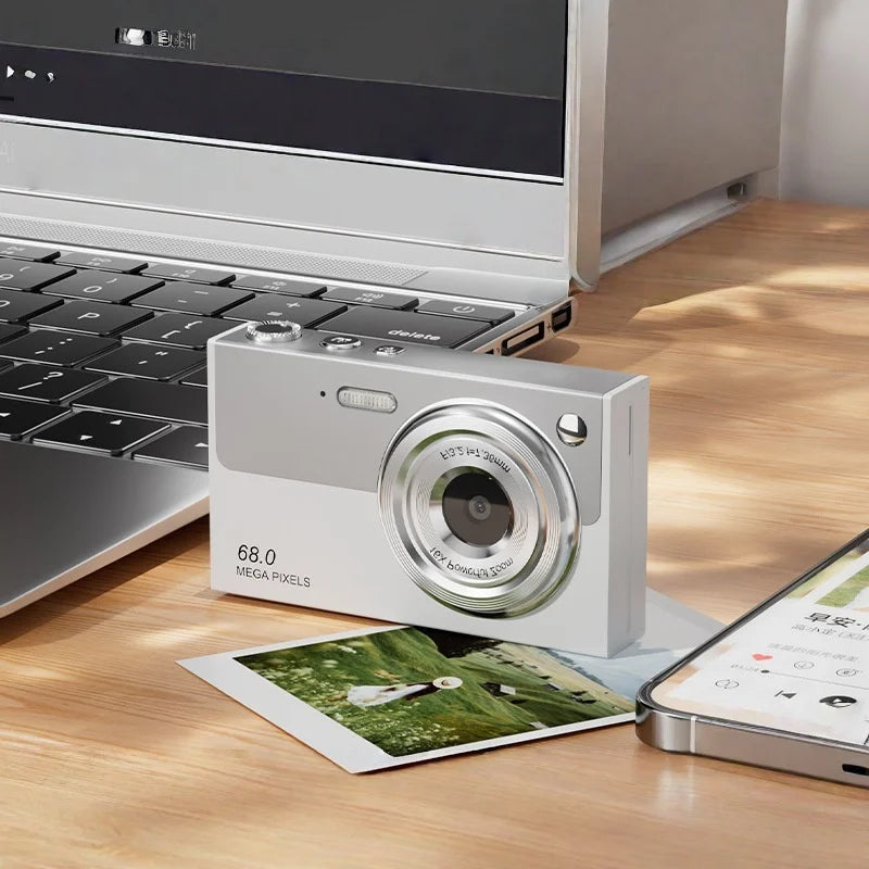 Cámara Digital Lenovo 68MP 4K WiFi Doble Lente para Selfies