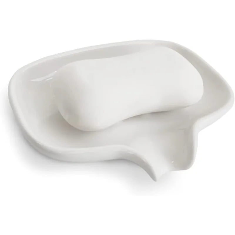 Jabonera Rectangular Minimalista con Orificios de Drenaje, Soporte Moderno para Baño, Jabonera de Plástico Duradera para Lavabo y Ducha