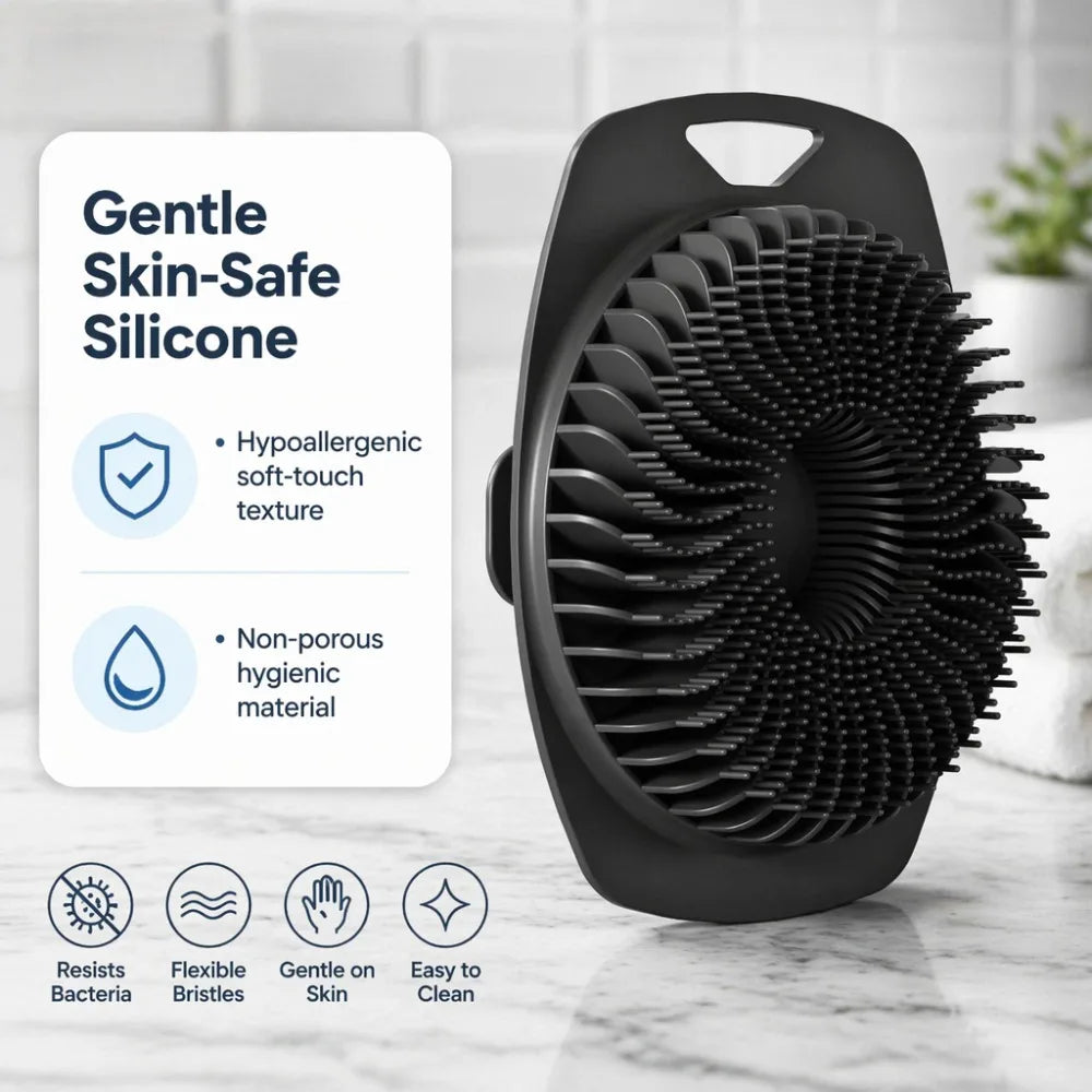Cepillo de Silicona para Exfoliación Corporal