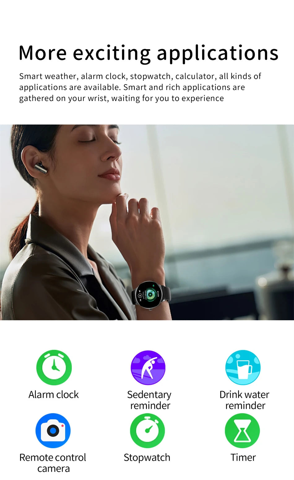 Reloj Inteligente LIGE AMOLED con Monitor Menstrual