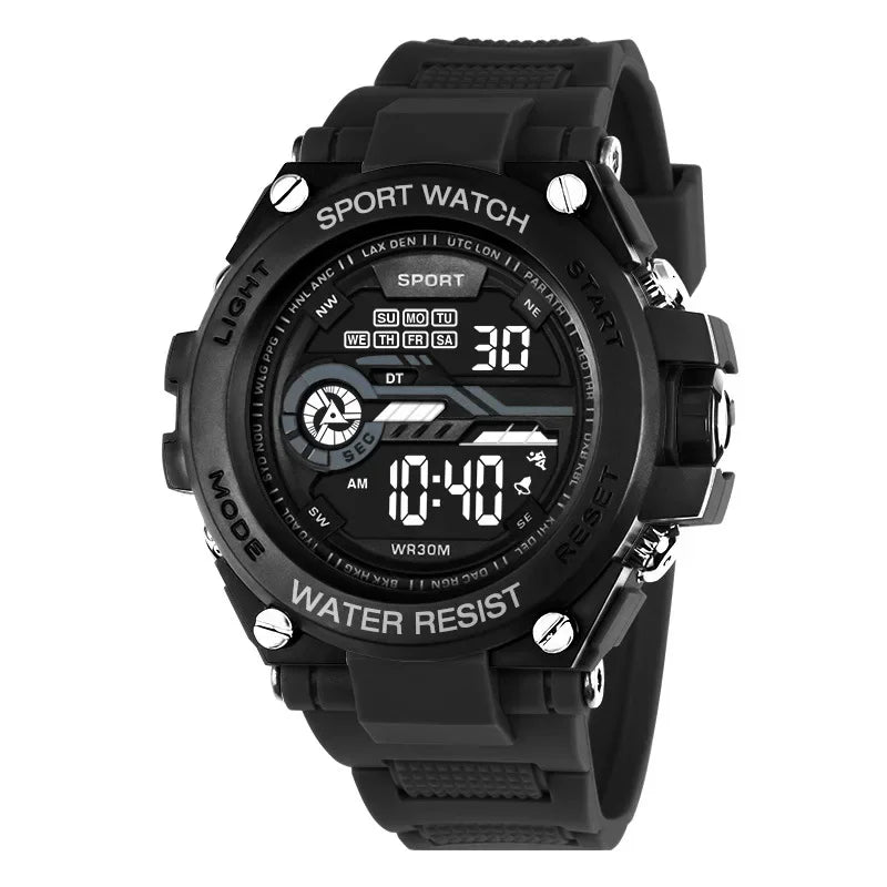 Reloj deportivo YIKAZE para hombre, relojes deportivos impermeables para hombre, reloj militar Digital LED multifunción, reloj despertador, reloj de pulsera electrónico