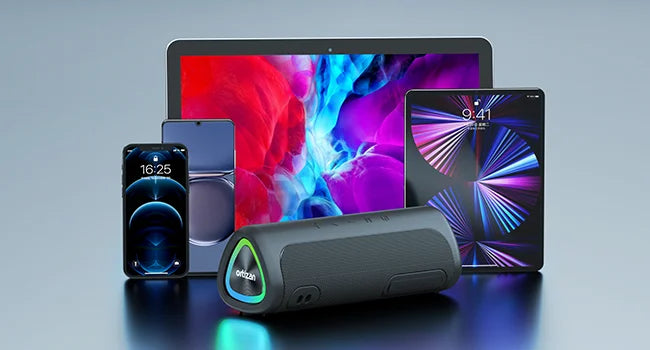 Ortizan Altavoz Bluetooth 24W AUX TF USB IPX7