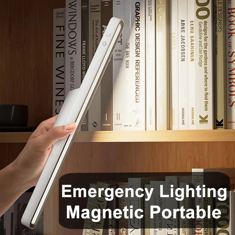 Lámpara de Escritorio LED USB Recargable, Luz de Mesa con Atenuación Continua, Lámpara de Noche Magnética Colgante para Dormitorio, Lámparas de Lectura