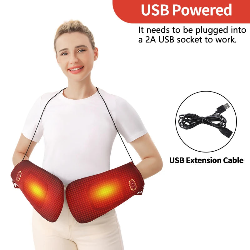 Masajeador Eléctrico Vibratorio para Manos con Calor y Compresión, Alivia el Dolor y la Molestia por Uso Excesivo o Lesiones, Puerto USB, Uso Familiar, Cuidado de las Manos
