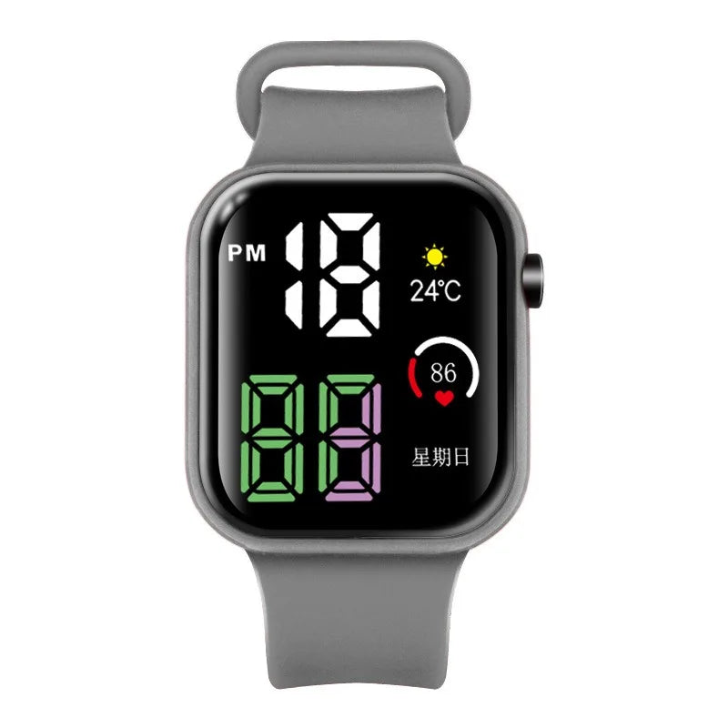 Reloj Deportivo Digital LED Luminoso para Niños