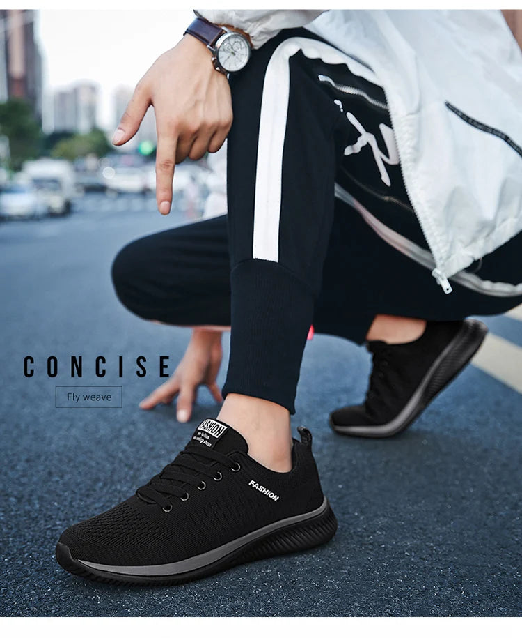 Zapatillas de correr para hombre, zapatos deportivos ligeros para caminar, zapatos informales transpirables de malla clásica, mocasines de moda para hombre, zapatillas de deporte para hombre