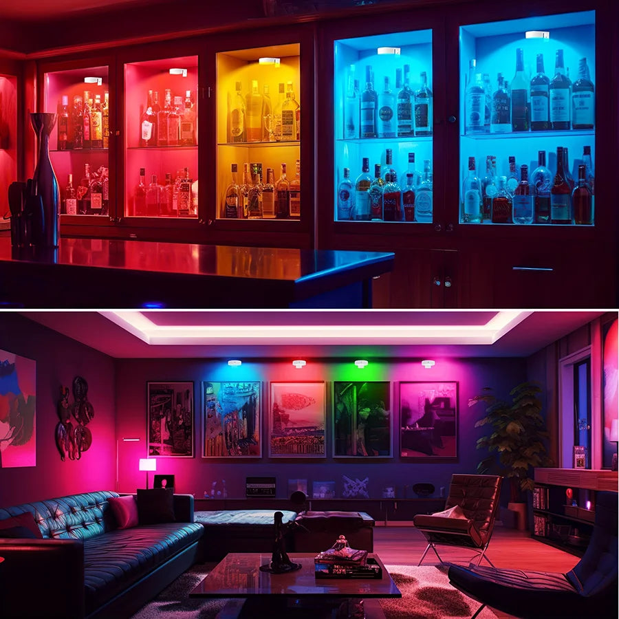 Luz Nocturna RGB 12 Colores con Control Remoto Recargable