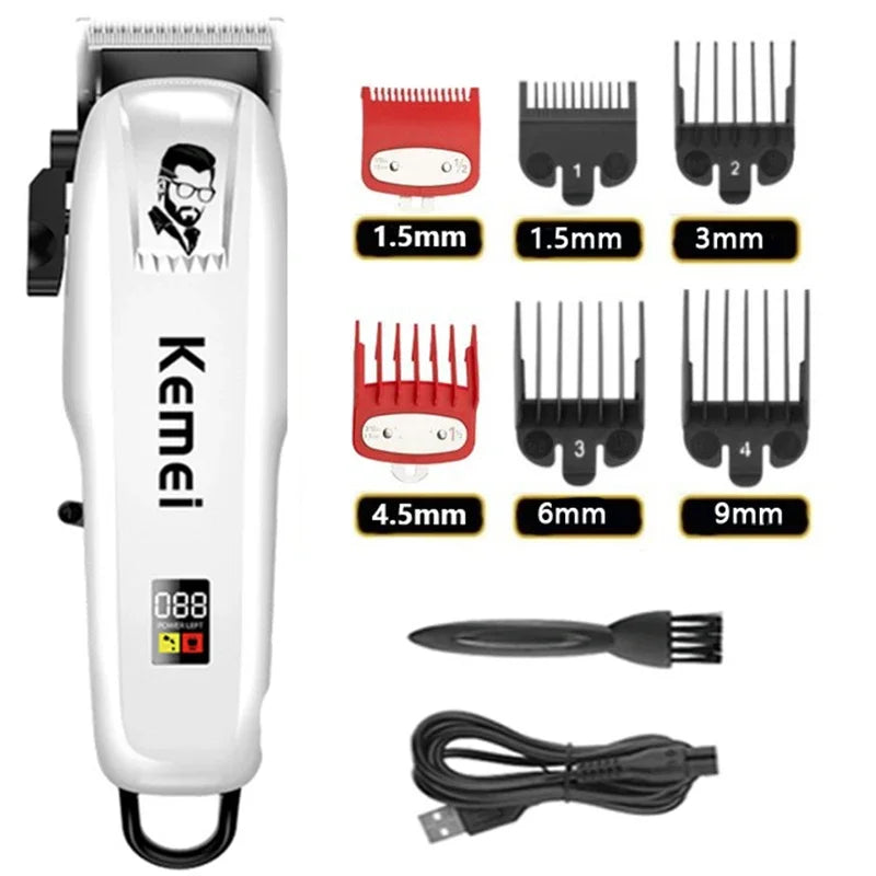Cortadora de Pelo Inalámbrica KM-PG809A, Recortadora Profesional de Cabello