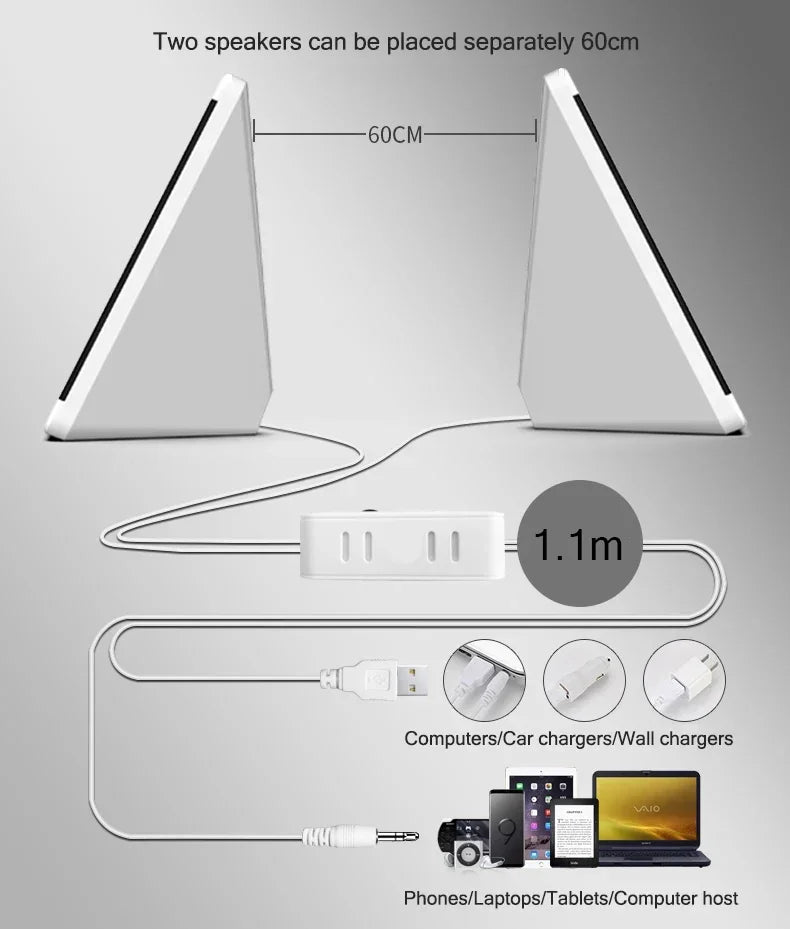 Altavoz De ordenador, caja De sonido para PC, música para ordenador portátil, Caixa De Som, sistema De Audio estéreo USB portátil, deflector acústico, Baffe alto