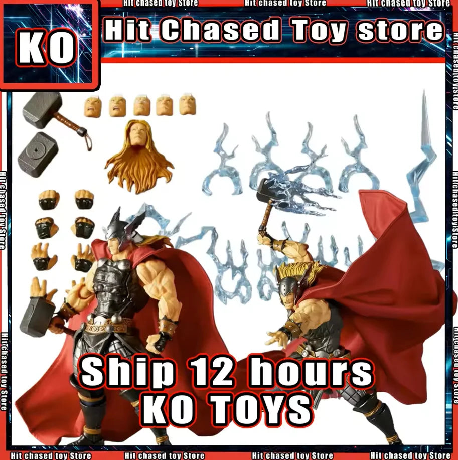 Nueva Figura de Acción Thor de CTM Toys Kaiyodo Revoltech, Articulaciones Reforzadas, Figura de Acción de Thor de Marvel Avengers, Juguete KO, Regalo, Preventa (Segundo Trimestre de 2026)