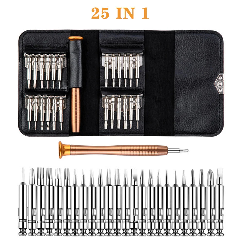 Juego de destornilladores 25/115/135/140 en 1, Kit de puntas de tornillo Phillips Torx magnético con llave removedora eléctrica, herramientas de reparación de teléfono y PC
