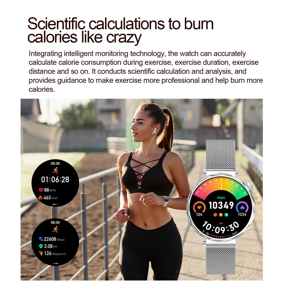 Reloj Inteligente Mujer AMOLED Bluetooth IP68