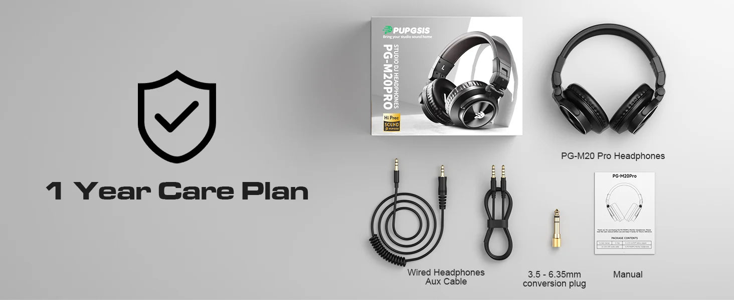 Auriculares de estudio DJ auriculares profesionales 40kHz estéreo de alta resolución 3,5mm/6,35mm conector de Audio grabación con cable auriculares Monitor de Audio