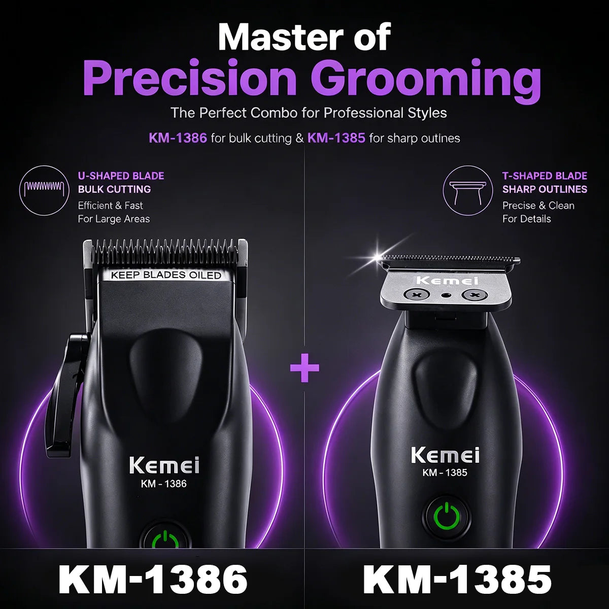 Cortadora de Pelo Profesional para Hombre, Cuchilla DLC, Motor DCM 7500 RPM