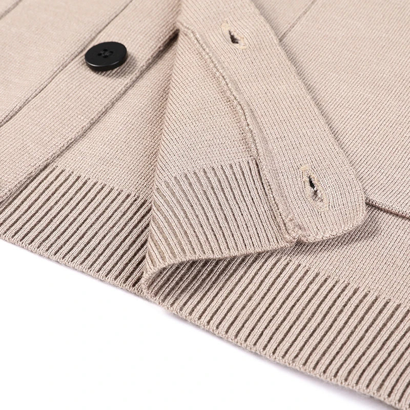 Cárdigan de Punto para Hombre con Cuello en V — Estilo Casual