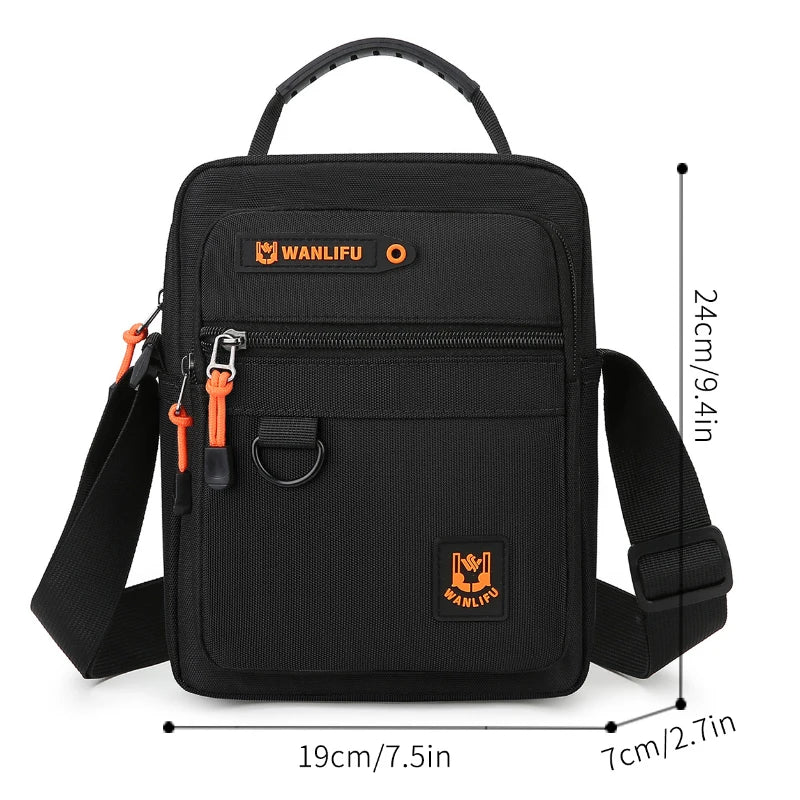 Bolso cruzado para hombre con correas ajustables, bolso de hombro multifuncional para desplazamientos diarios, bolso informal para exteriores