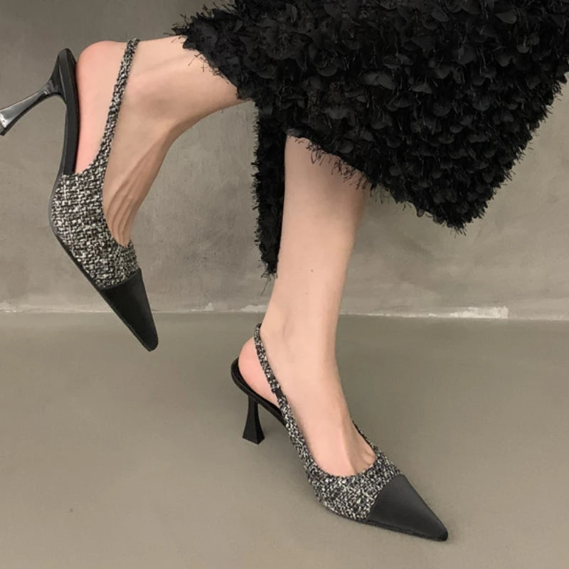 Sandalias de Tacón Alto de Aguja para Mujer con Punta Estilizada