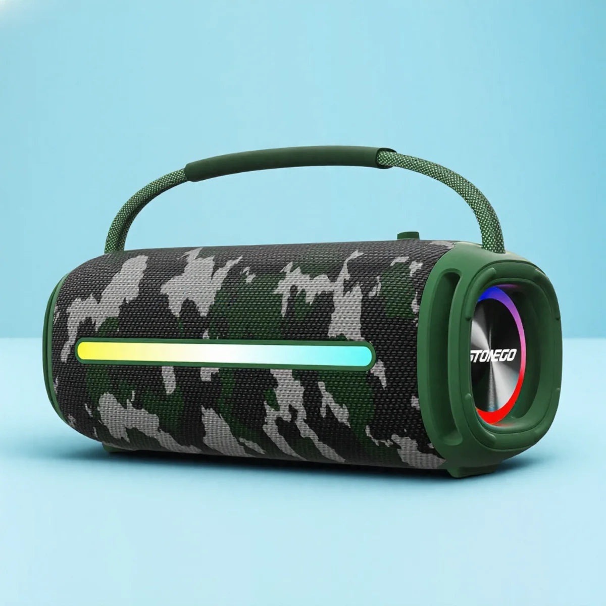 Altavoz inalámbrico portátil Bluetooth 5,3, linterna RGB IPX6, resistente al agua, potente Subwoofer, Audio de alta calidad para exteriores