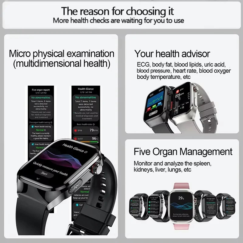 Reloj Inteligente Enfermería ECG+PPG Presión