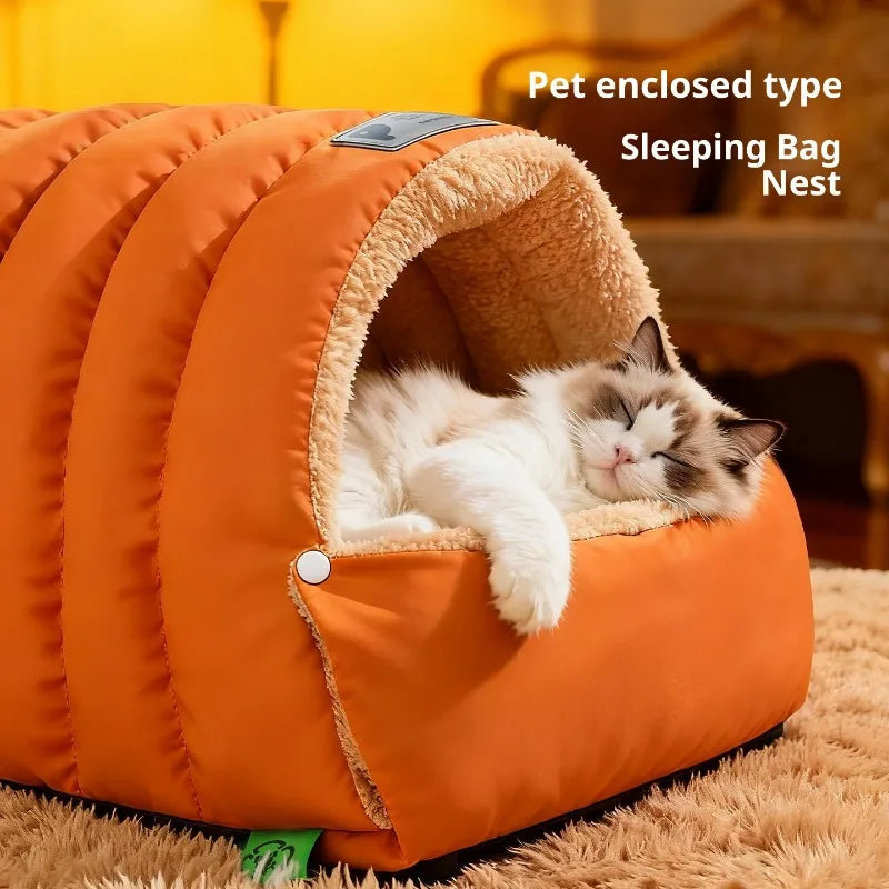 Cama Cueva para Gatos - Suave, Lavable y Antideslizante