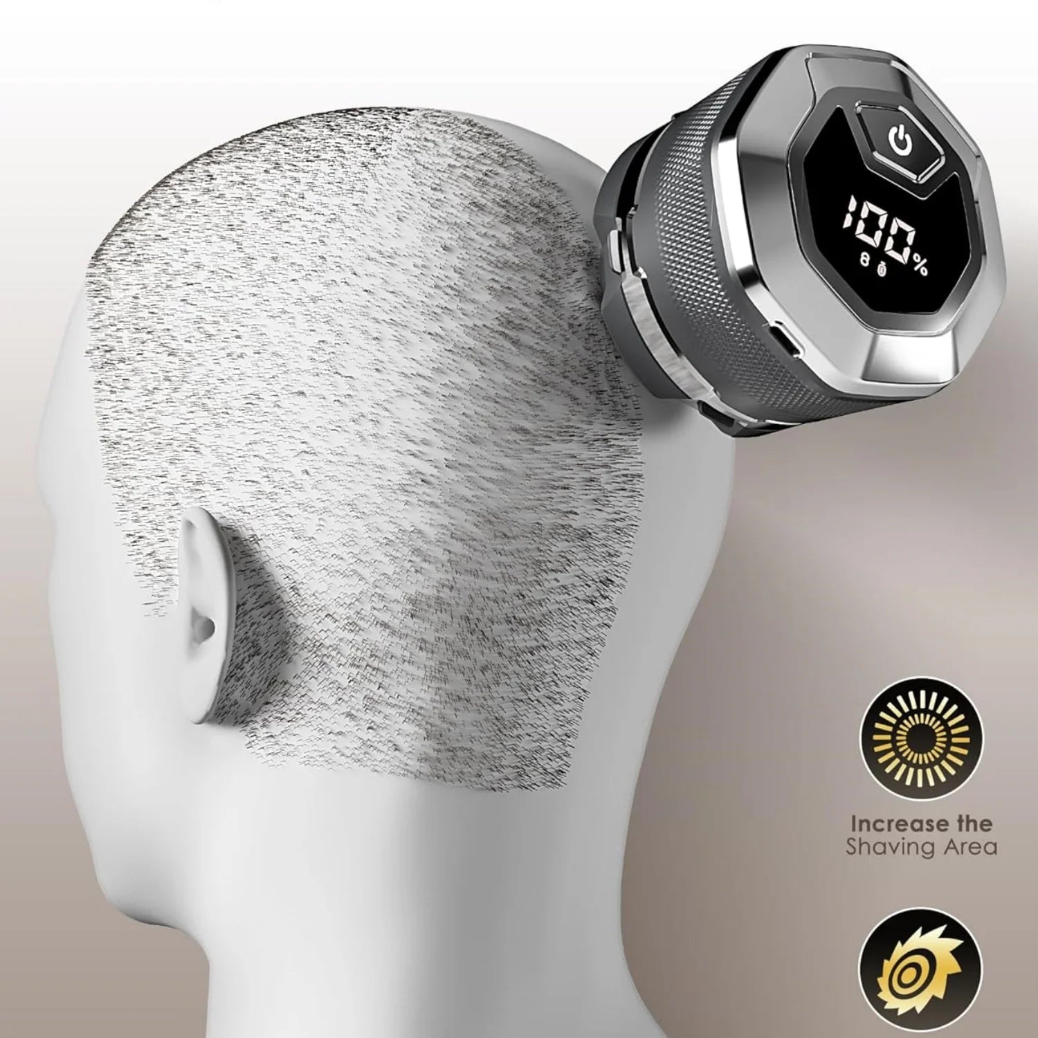 Afeitadora eléctrica para hombre, potente Máquina para cortar cabello de un solo cabezal, afeitadora de cabeza seca y húmeda para recortadora de barba calva recargable