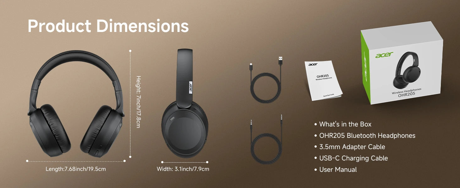 Acer OHR205 Auriculares Bluetooth Multipunto 6.0